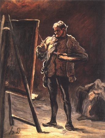 Le Peintre devant son tableau de Honoré Daumier