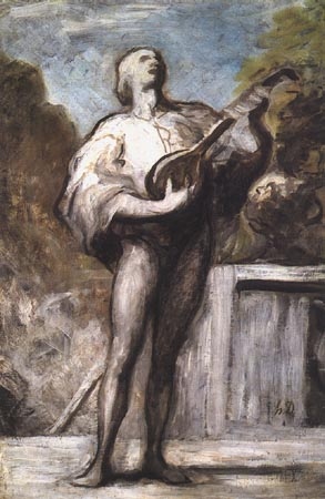 Le troubadour de Honoré Daumier