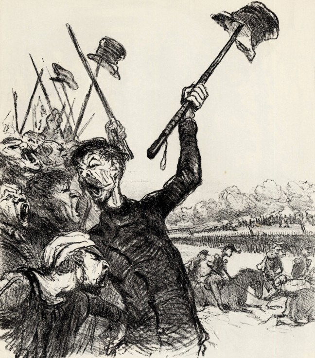 Ratapoil and his staff: Long live the Emperor! de Honoré Daumier