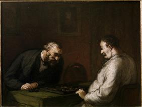 H.Daumier, Zwei Rechtsanwaelte / Gemaelde