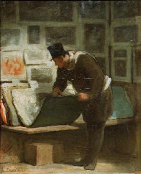 H.Daumier, The print collector