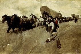 American settler on the way to the west de Howard Pyle