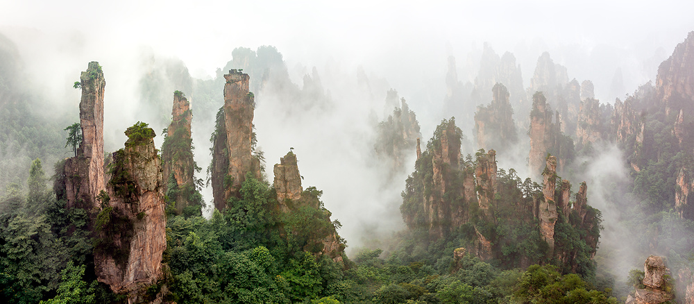 Cloud-shrouded Zhangjiajie de Hua Zhu