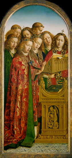 Singing Angels, from the left wing of the Ghent Altarpiece de Jan van Eyck