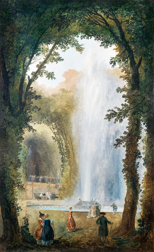 The fountain in the Grove of the muses at the Chateau de Marly de Hubert Robert