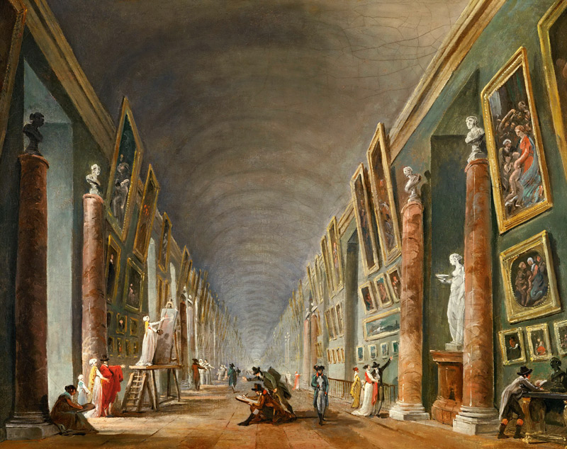 The Grand Galery of the Louvre de Hubert Robert