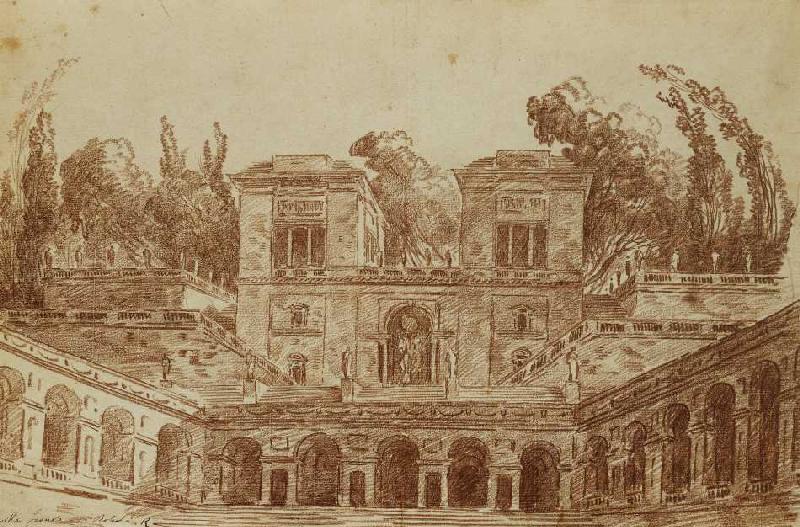 Die Villa Farnese, Rom. de Hubert Robert