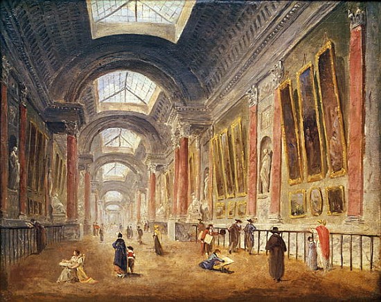 The Grande Galerie of the Louvre de Hubert Robert