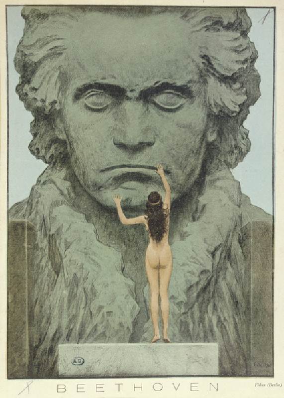 Beethoven, pub. in Jugend, 1900 de Hugo Hoppener Fidus