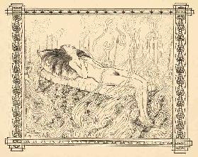 Brandopfer, Plate 4, from the portfolio Lebenszeichen, pub. 1908 in Berlin by Fritz Heyder Verlag