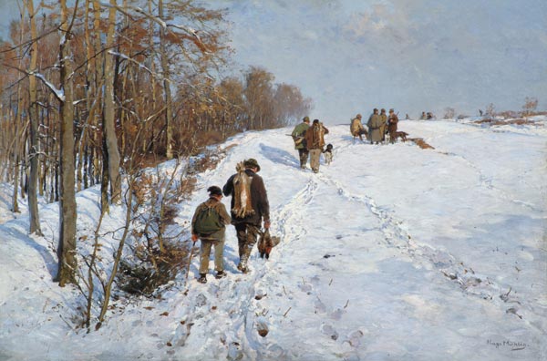 Homecoming of the winter hunting. de Hugo Mühlig