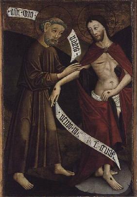 Cristo y Santo Thomás (desde el retablo de Csiksomlyos)