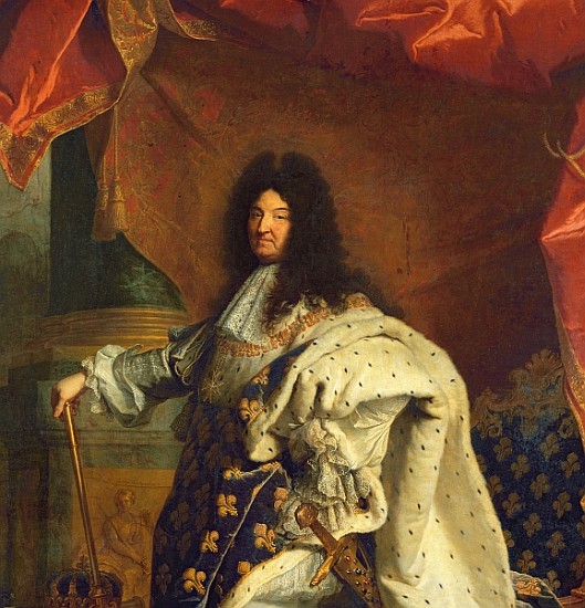 Louis XIV in Royal Costume, 1701 (detail of 59867) de Hyacinthe Rigaud