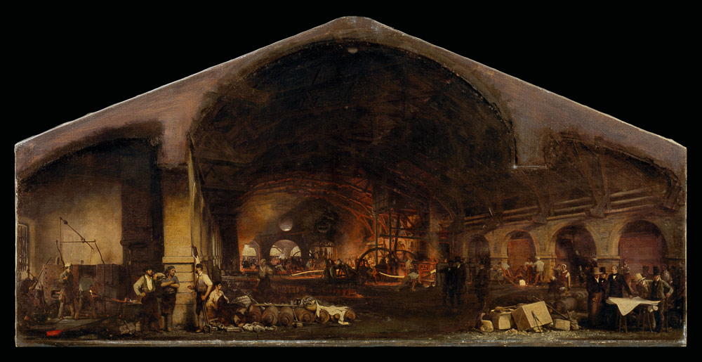 Interior of the Forge at Fourchambault de Ignace Francois Bonhomme