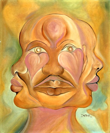 Faces of Copulation (oil on canvas)  de Ikahl  Beckford