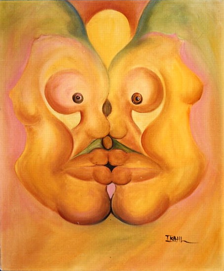 The Kiss (oil on canvas)  de Ikahl  Beckford