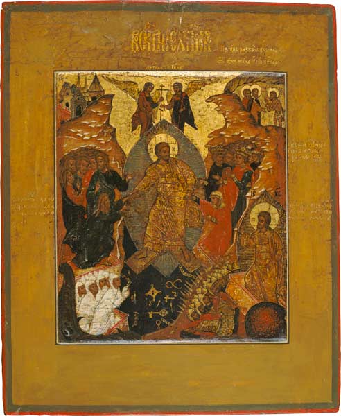 Christi hellish trip and resurrection de Ikone (russisch)