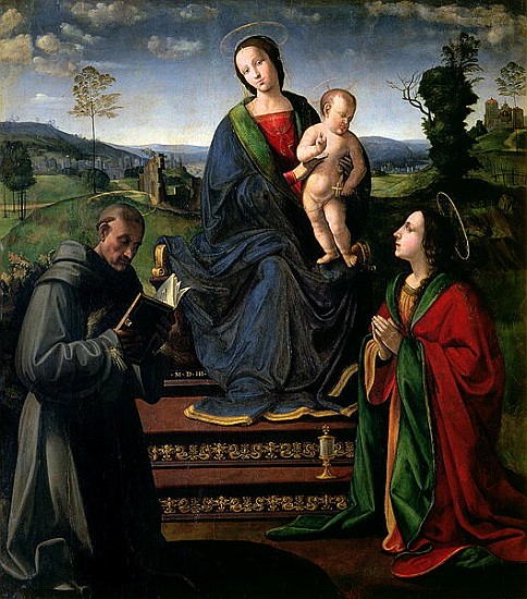 Madonna and Child with St. Francis of Assisi and St. Mary Magdalene de Il Ghirlandaio Ridolfo (Bigordi)