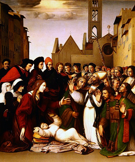 St. Zenobius Raising a Boy from the Dead de Il Ghirlandaio Ridolfo (Bigordi)