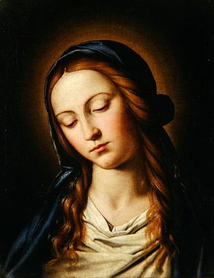 Head of the Madonna (oil on canvas) de Il Sassoferrato