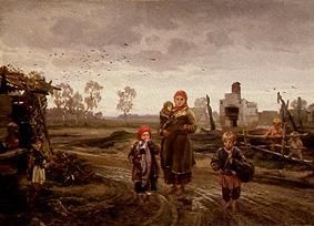 After the village fire. de Ilarion M. Prjaschnikow