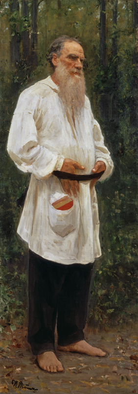 Leo Tolstoy Barefoot / Repin de Iliá Yefímovich Repin