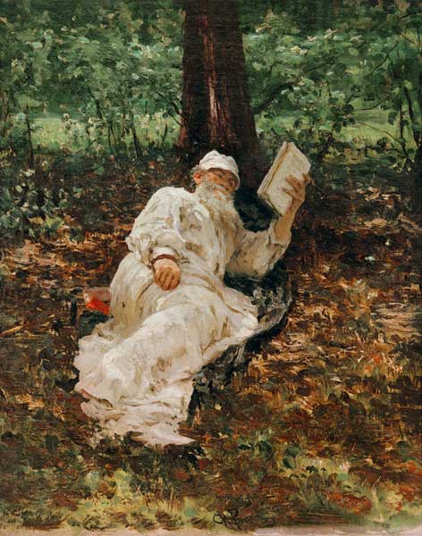 Leo Tolstoy / Painting by Repin de Iliá Yefímovich Repin