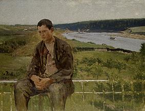 Portrait of the son. de Iliá Yefímovich Repin