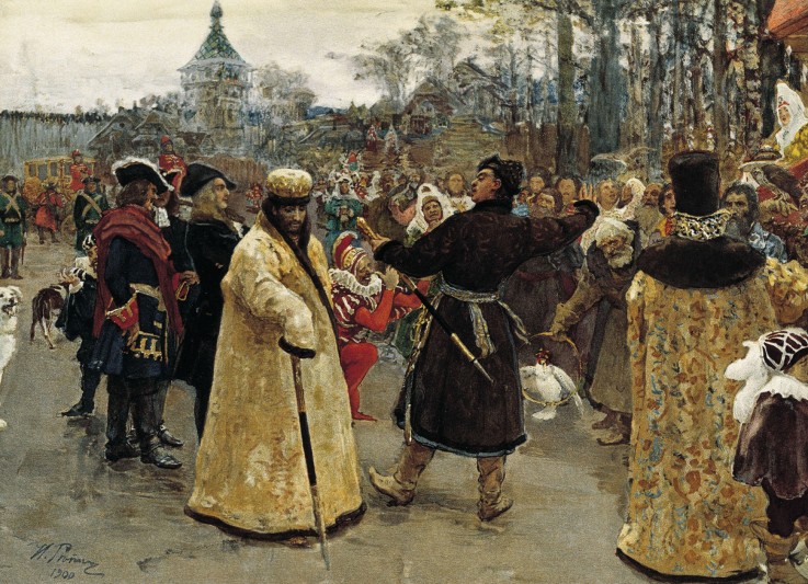 The Tsars Ivan Alexeyevich and Pyotr Alexeyevich of Russia de Iliá Yefímovich Repin