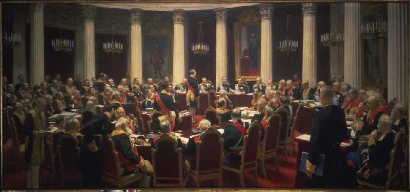 Solemn meeting of the state Soviet. de Iliá Yefímovich Repin