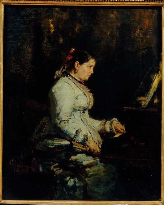 Woman at a Grand Piano de Iliá Yefímovich Repin