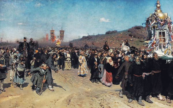 Cross procession in the government Kursk. de Iliá Yefímovich Repin
