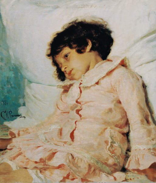 Repin / Portrait of Nadja Repin / 1881 de Iliá Yefímovich Repin
