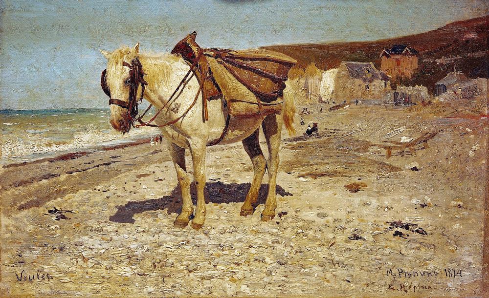 A Horse for carrying stones in Veules de Iliá Yefímovich Repin