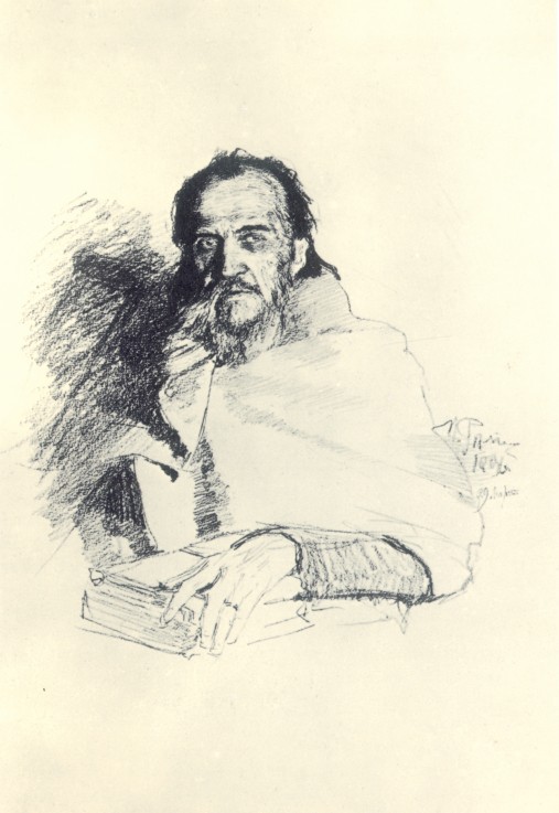 Portrait of the poet Yakov Polonsky (1820-1898) de Iliá Yefímovich Repin