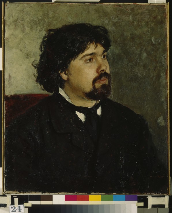 Portrait of the artist Vasily Surikov (1848-1916) de Iliá Yefímovich Repin