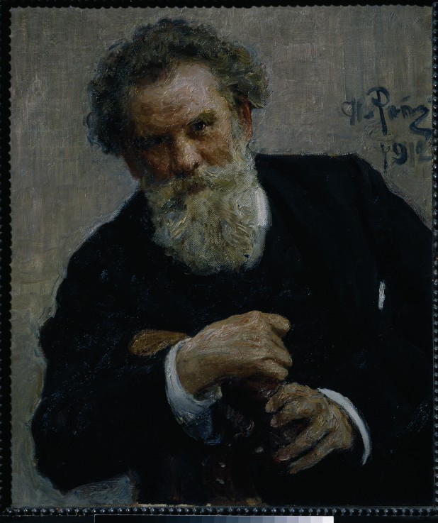 Portrait of the author Vladimir Korolenko (1853-1921) de Iliá Yefímovich Repin