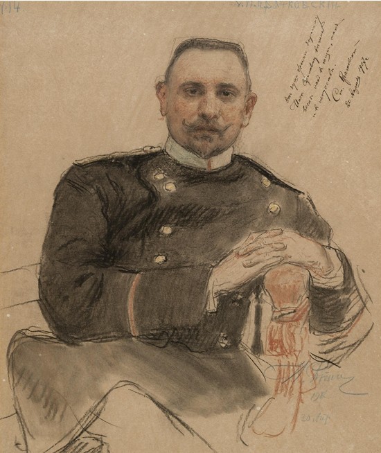 Portrait of Stepan Petrovich Krachkovsky (1866 1913) de Iliá Yefímovich Repin