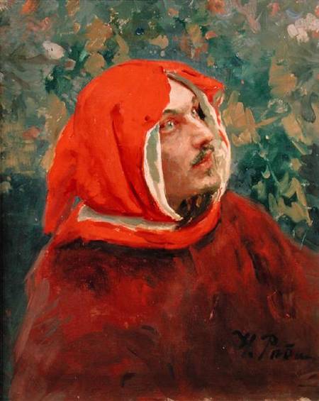 Portrait of Dante Alighieri (1265-1321) de Iliá Yefímovich Repin