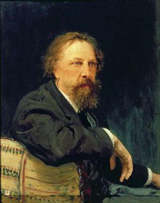 Portrait of the Author Count Alexey K. Tolstoy (1817-1875), 1896 (oil on canvas) de Iliá Yefímovich Repin