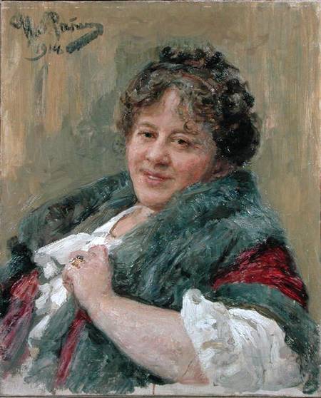 Portrait of Tatiana Olga Shchepkina-Kupernik (1874-1952) de Iliá Yefímovich Repin