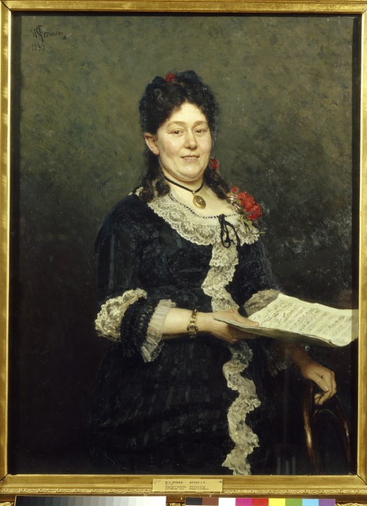 Portrait of the opera singer Alexandra Molas (1845-1929) de Iliá Yefímovich Repin