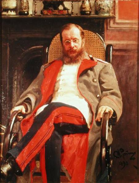 Portrait of Zesar Kjui (1835-1918) de Iliá Yefímovich Repin