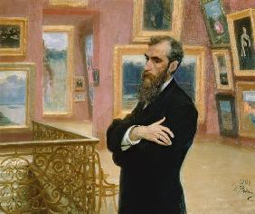 Portrait of Pavel Tretyakov (1832-98) in the Gallery