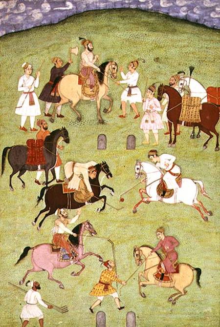 A Game of Polo, from the Large Clive Album de Indian School