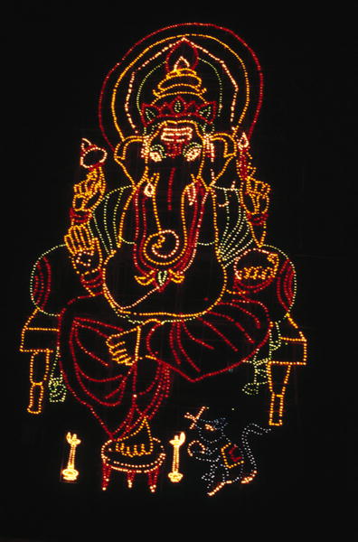 Illuminated Ganesh (mixed media)  de Indian School