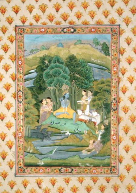 Krishna and the Gopis de Indian School