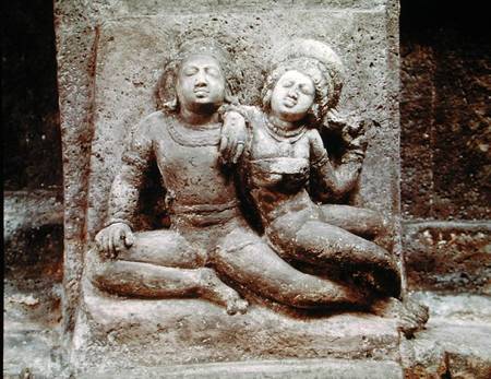 Relief of a Mithuna couple, from Cave 4 de Indian School