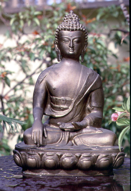 Statue of Buddha (metal)  de Indian School