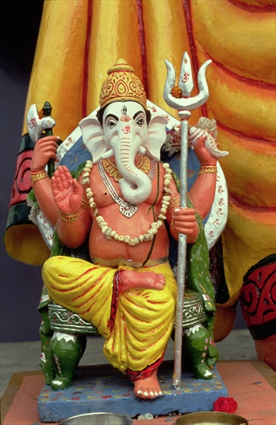 Statue of Ganesh, the Elephant God, Enthroned  de Indian School